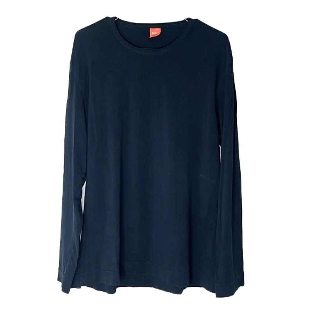 BOSS Slim Fit Crew Neck Long Sleeve Shirt Size L